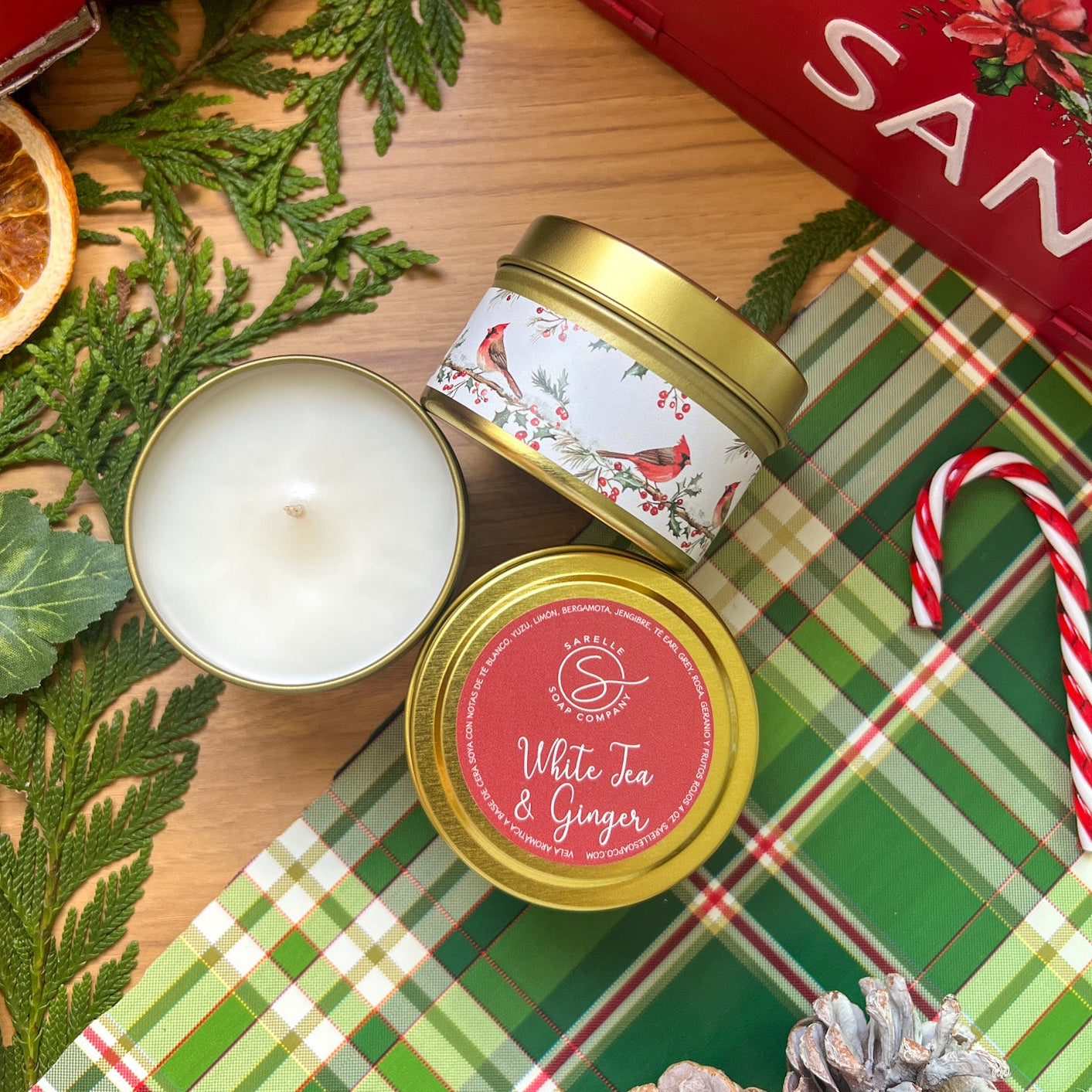 Vela Aromática White Tea & Ginger, 4 oz