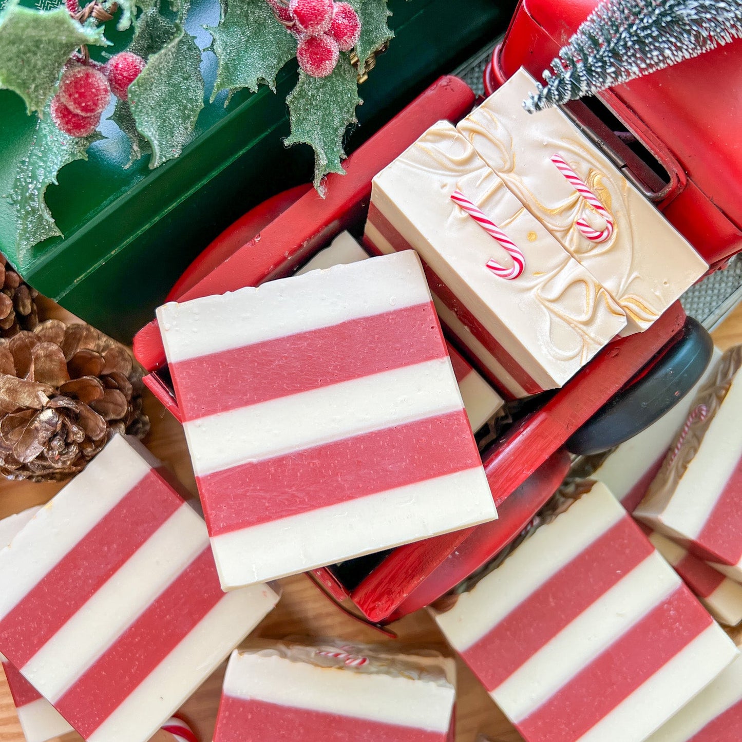 Jabón Artesanal Candy Cane, 5 oz