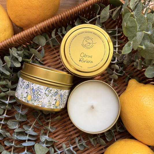 Vela Aromática Citrus Riviera, 4 oz