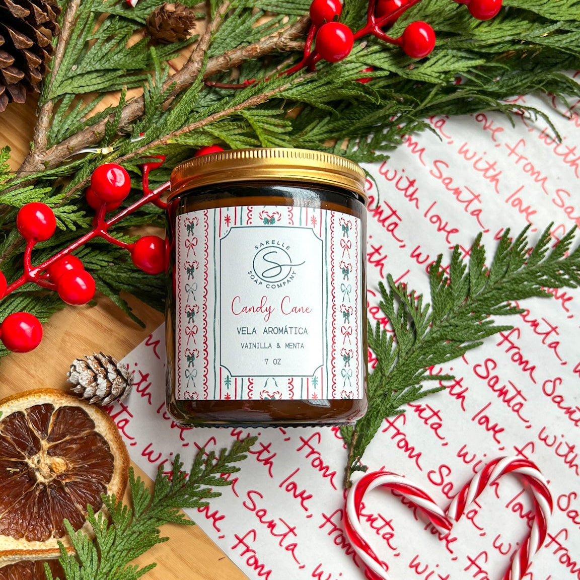 Vela Aromática Candy Cane