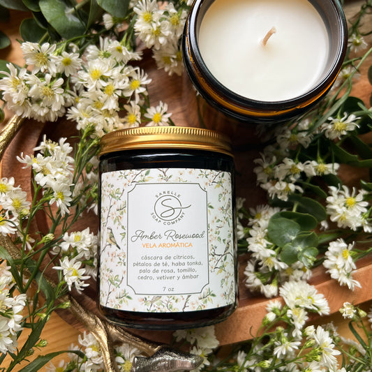 Vela Aromática Amber Rosewood