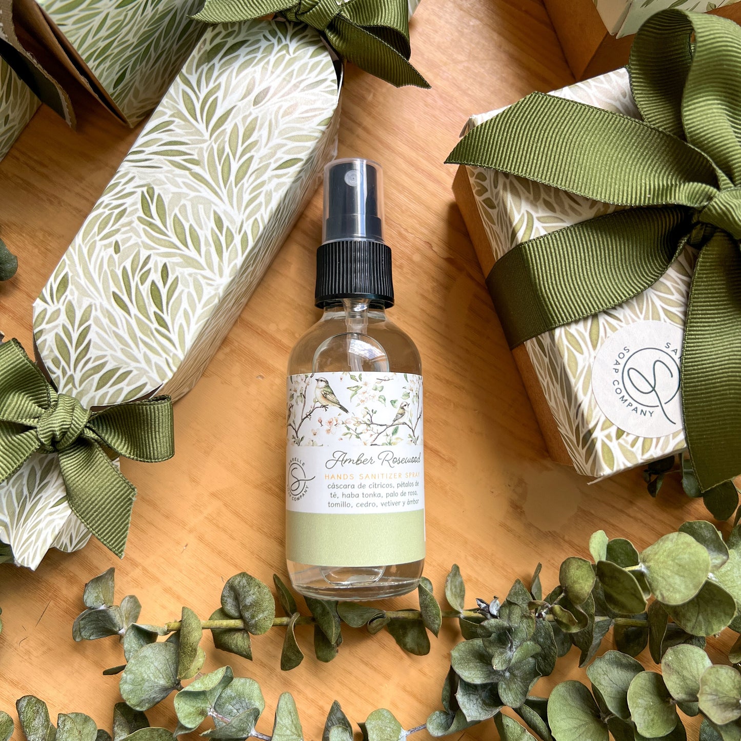 Spray Desinfectante Manos, Amber Rosewood 2 oz